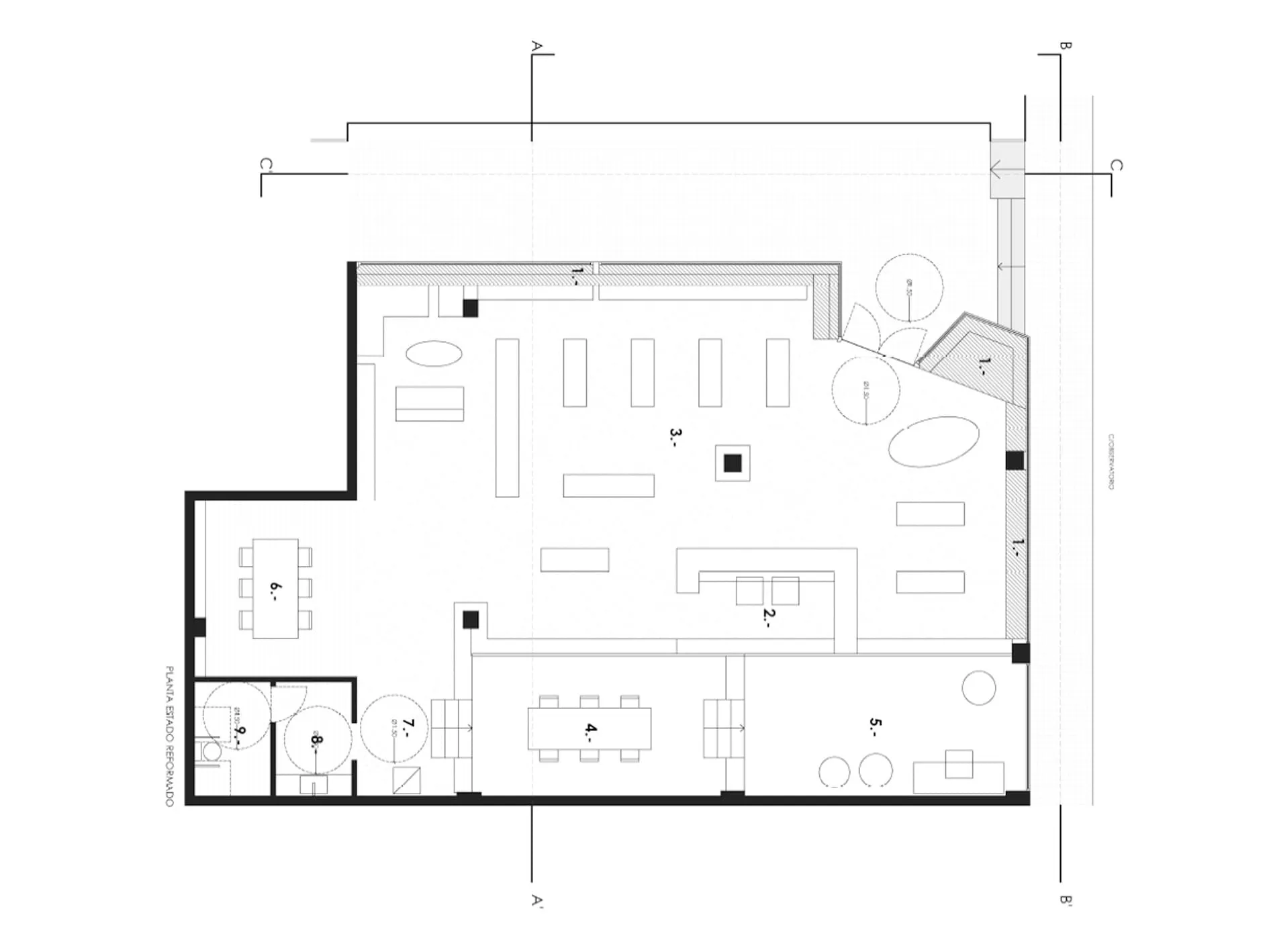 Reforma interior para librería NIGRAPONTE