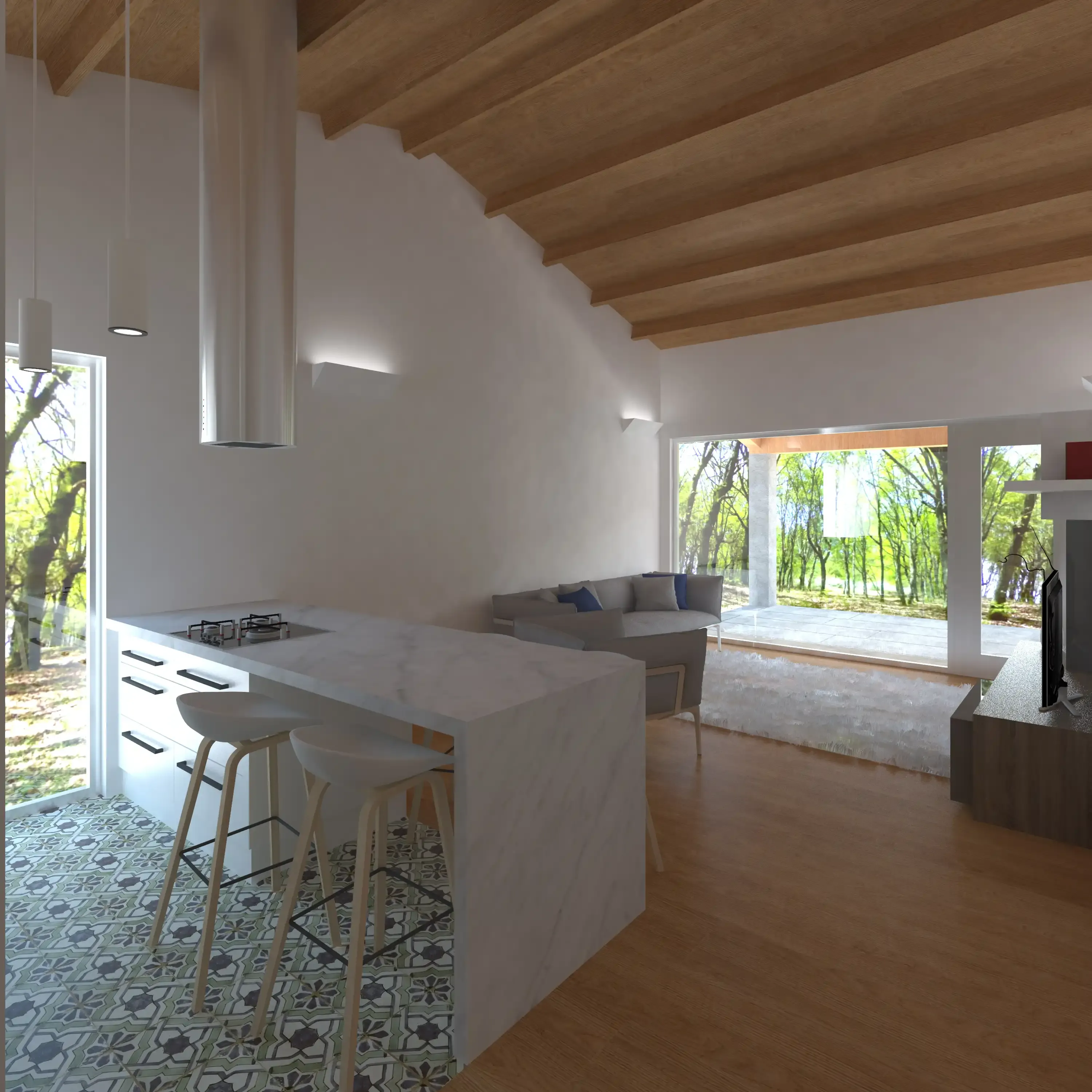 Estudio entre los árboles